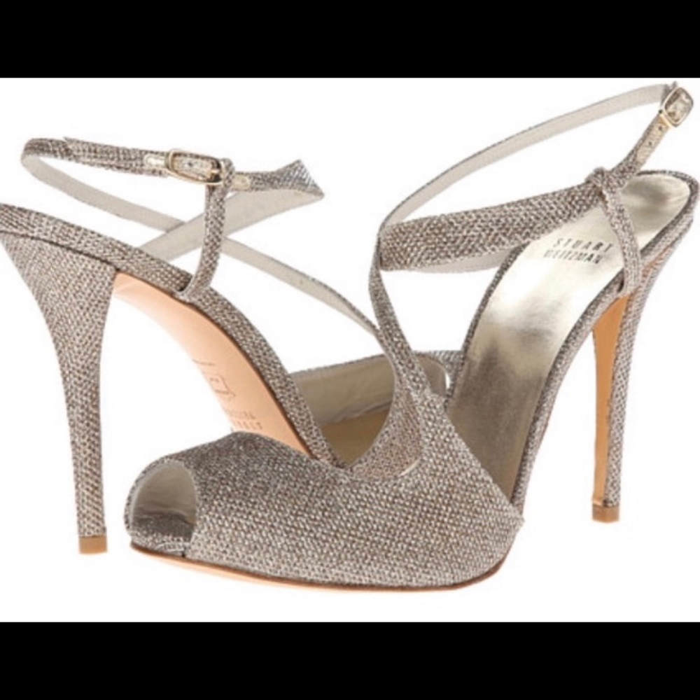 Stuart Weitzman peep toe strappy pump